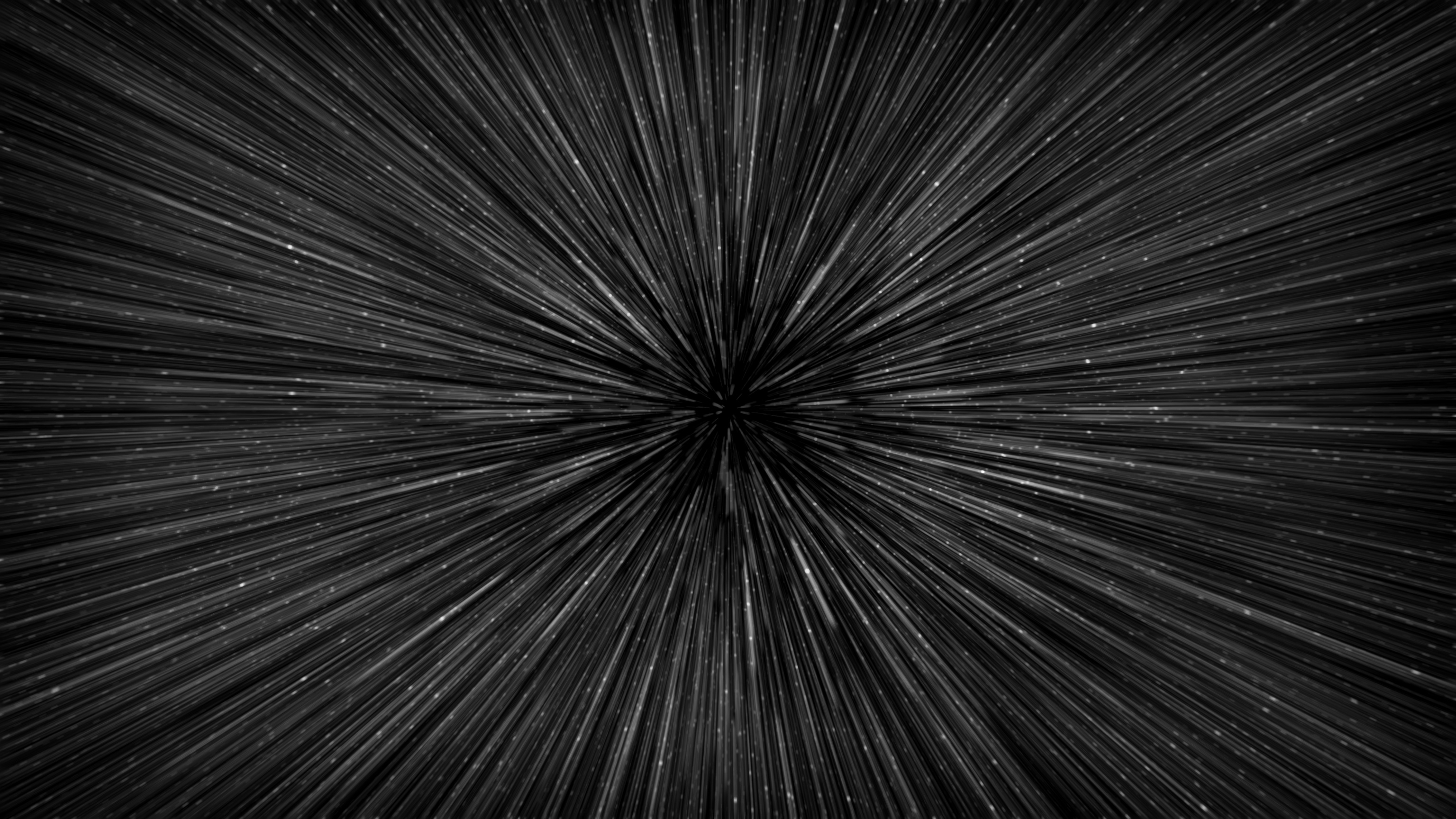 Hyperspace speed effect in night starry sky. Bright black galaxy